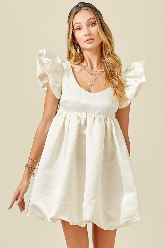Bubble Apron Dress White main image 1