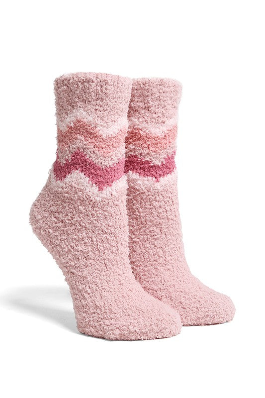 Chevron socks Accessory Janice Apparal Pink  