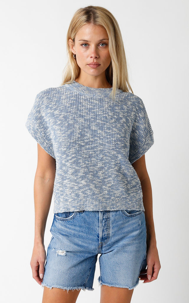 Kaylee Sweater Top Clothing Olivaceous Blue S 