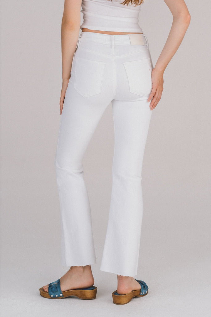 White Clean Cut 33in Inseam Stretch Flare Clothing Peacocks & Pearls Lexington   