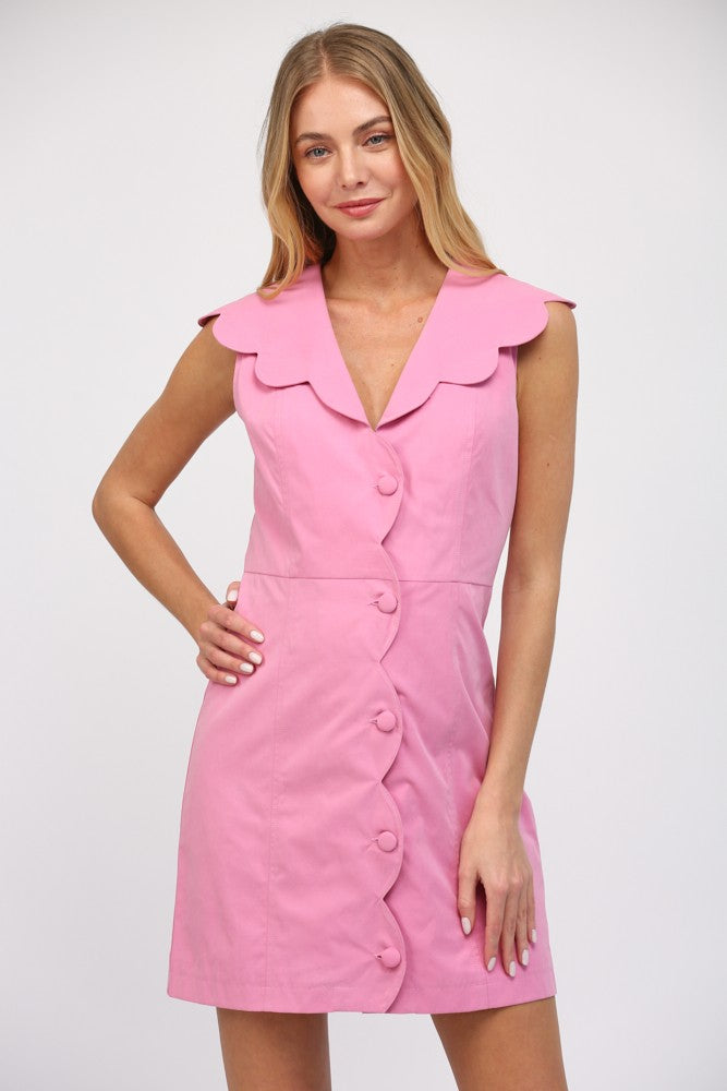 Classic Scallop Dot Gown, Pink main image 1