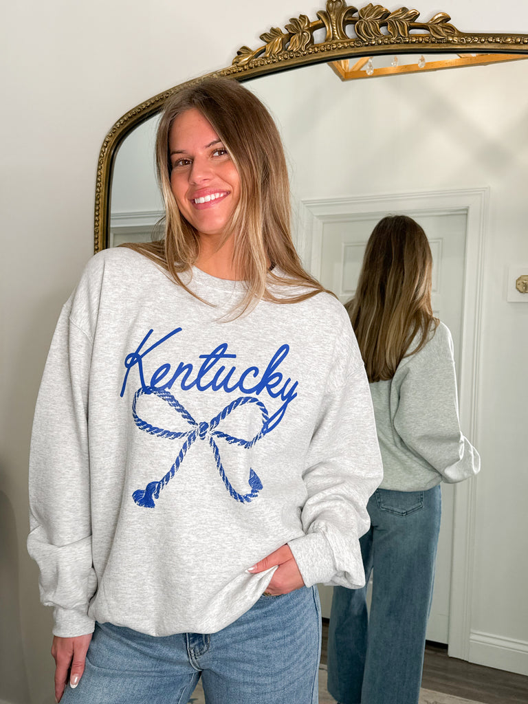 KY Bow Sweatshirt Clothing Peacocks & Pearls Lexington   