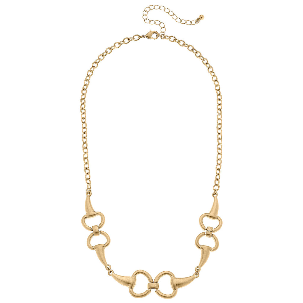 Grace Horsebit Chain Necklace Jewelry Canvas Style   