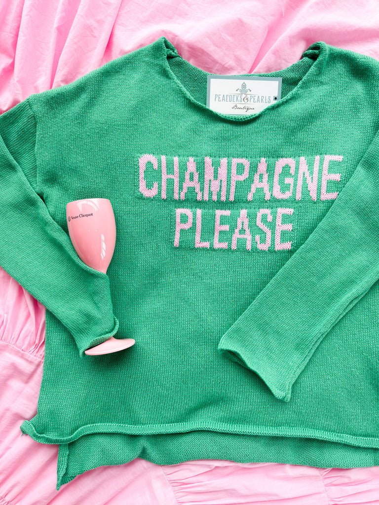 Champagne Please Sweater Clothing Miracle   