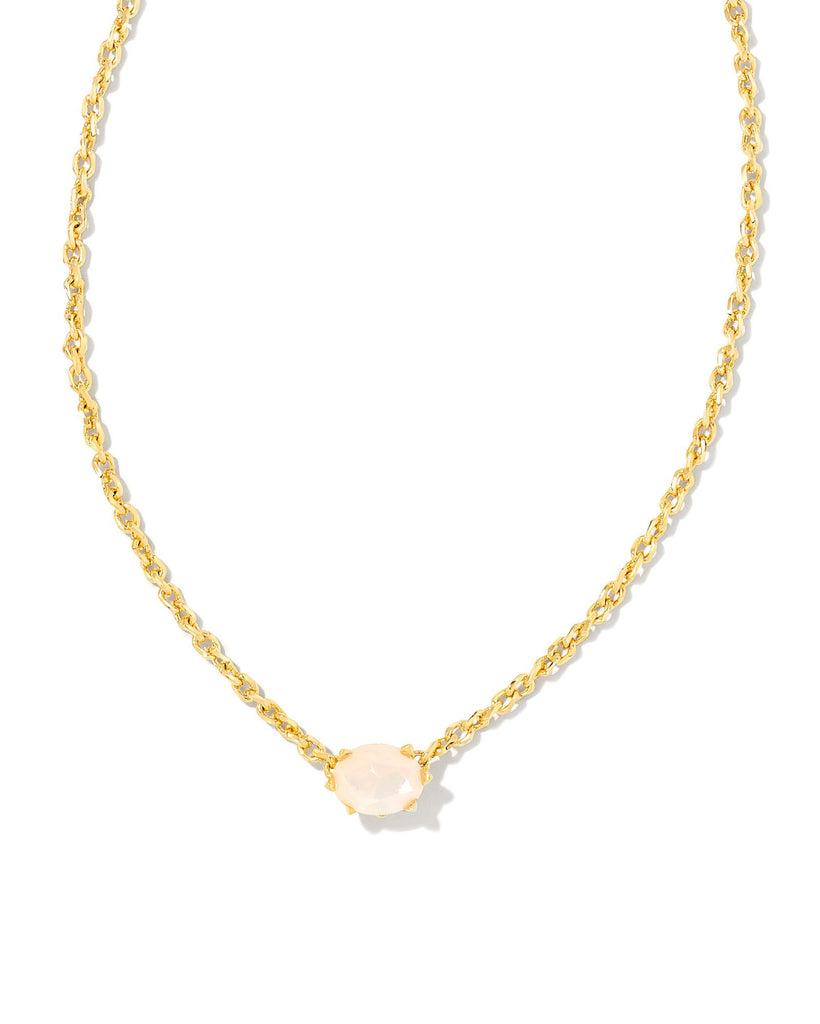 Cailin Crystal Pendant Birthstone Necklace Jewelry Kendra Scott October - Champagne Opal Crystal  