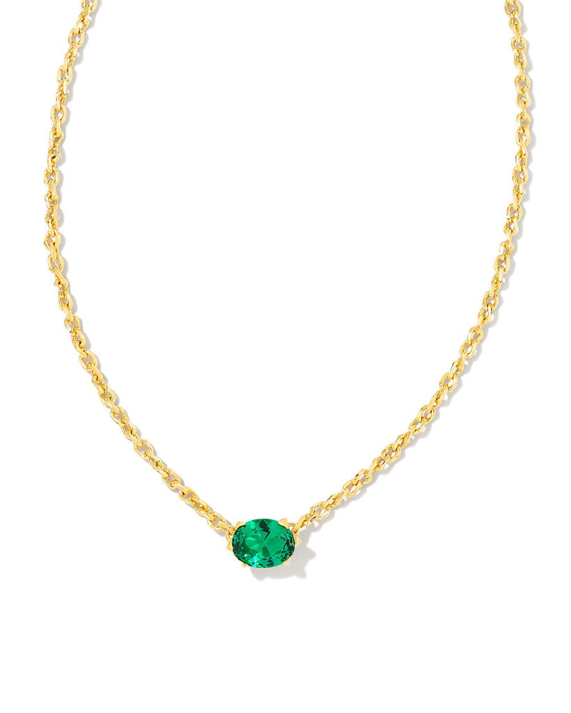 Cailin Crystal Pendant Birthstone Necklace Jewelry Kendra Scott May - Green Crystal  