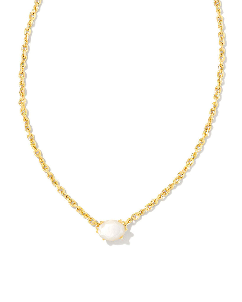 Cailin Crystal Pendant Birthstone Necklace Jewelry Kendra Scott June - Ivory Mother of Pearl  