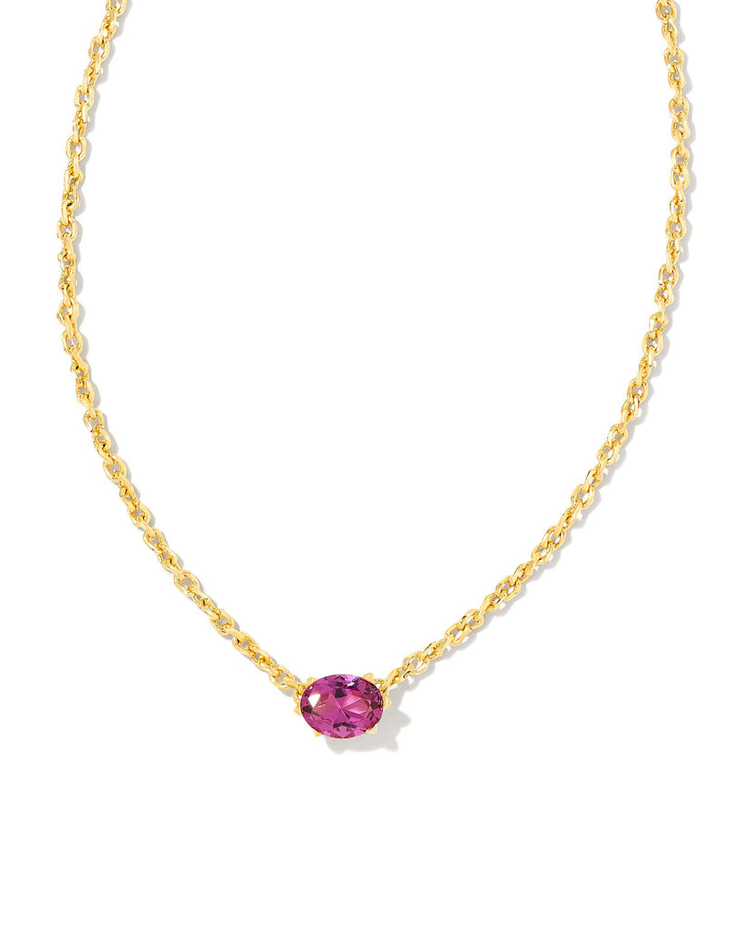 Cailin Crystal Pendant Birthstone Necklace Jewelry Kendra Scott February - Purple Crystal  