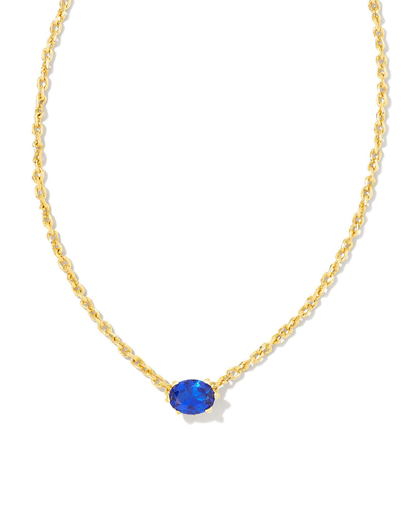 Cailin Crystal Pendant Birthstone Necklace Jewelry Kendra Scott September - Blue Crystal  