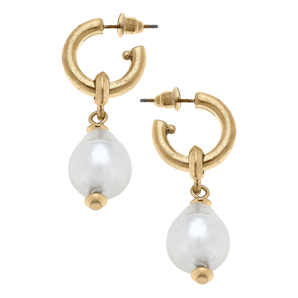 Greta Freshwater Pearl Drop Earrings Jewelry Peacocks & Pearls Lexington   