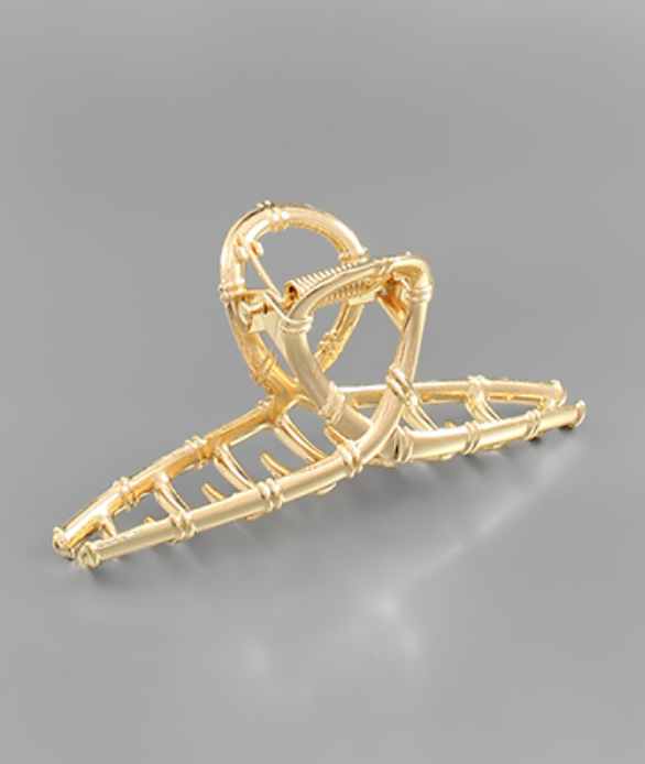 Gold Teardrop Claw Clip Accessory Golden Stella   