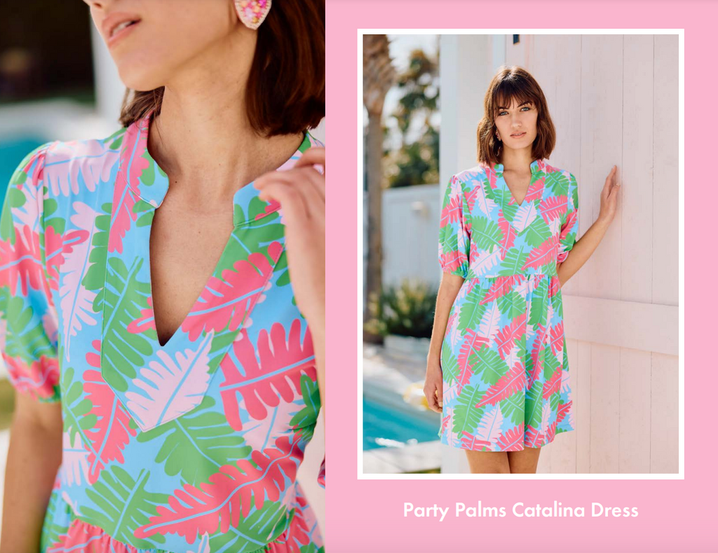 Catalina Party Palms Green Dress Clothing Mary Square   