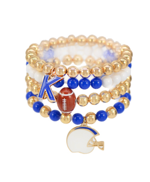 Beaded Football Bracelet Jewelry Peacocks & Pearls Lexington   