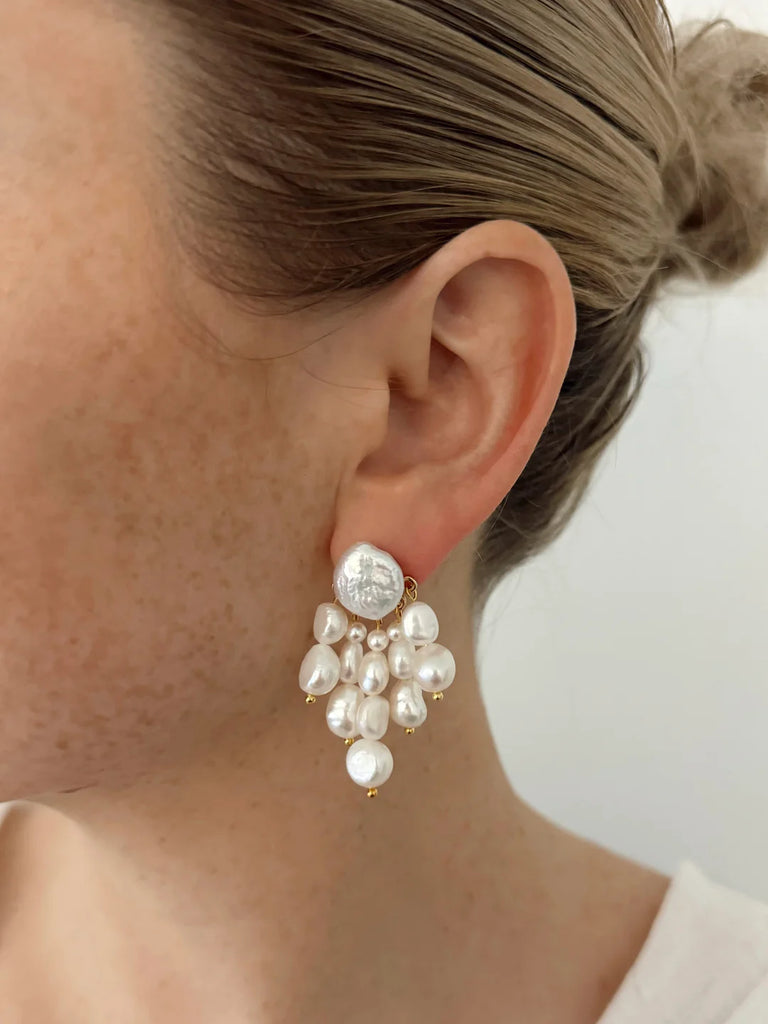 Valentine Pearl Earrings Jewelry Golden Stella   