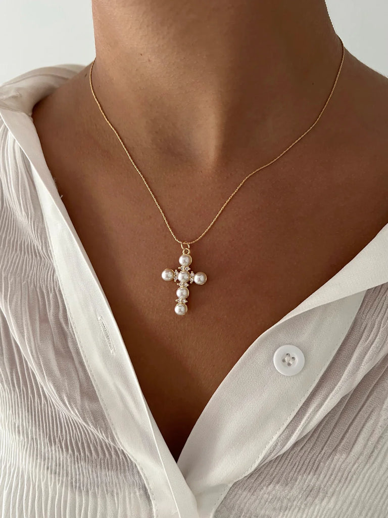 Royal Cross Necklace Jewelry ALV Jewels   