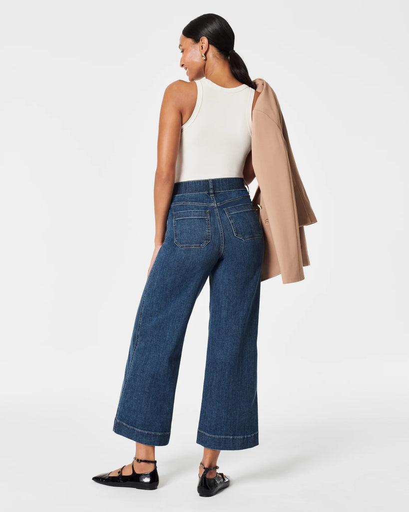 Cropped Wide Leg Jeans Clothing Spanx   