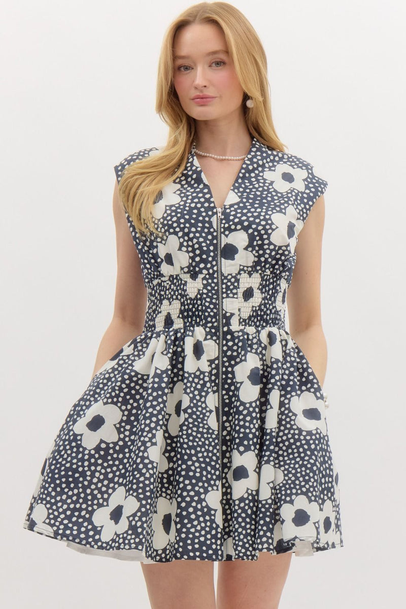 Zoe Dress - Peacock Blue