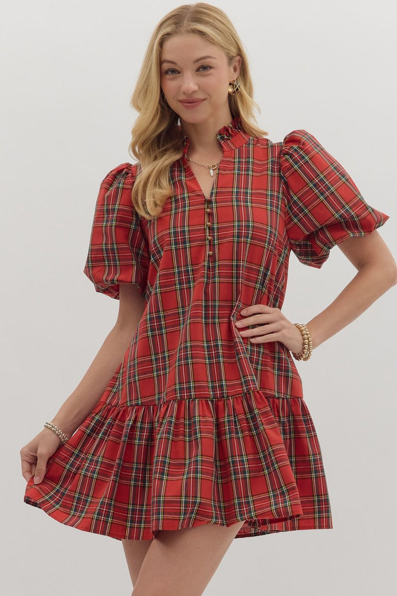 strapless open back dress Party In Plaid Dress – Peacocks & Pearls Lexington