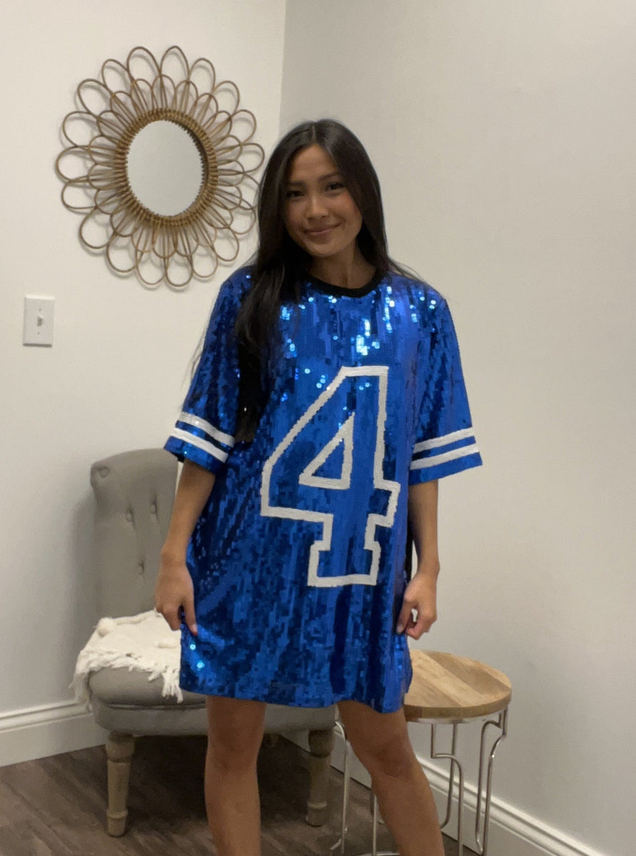 Royal Blue Sequin No. 4 T-Shirt Dress – Peacocks & Pearls Lexington Royal Blue Sequin No. 4 T-Shirt Dress – Peacocks & Pearls Lexington