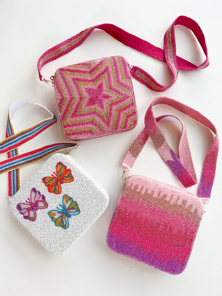 Hand Beaded Box Purse Peacocks & Pearls Lexington