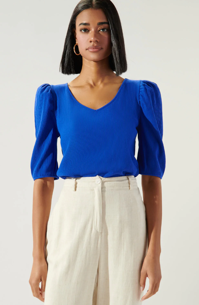 VL Puff Slv Blouse Red main image 1