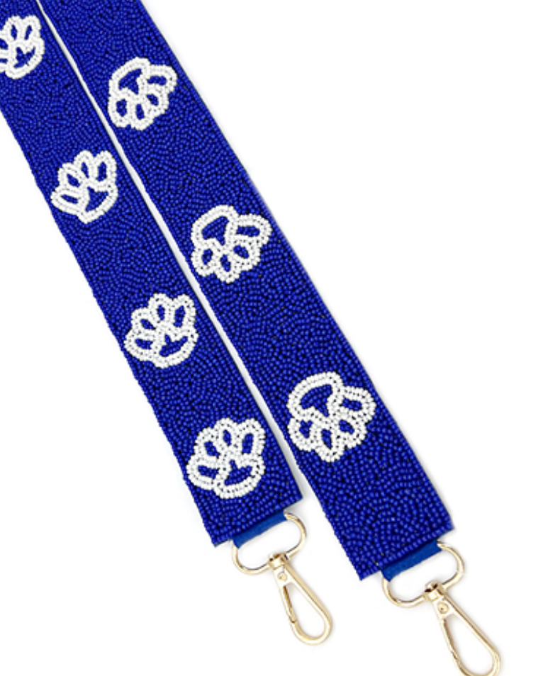 Kentucky Beaded Guitar Bag Strap Peacocks & Pearls Lexington