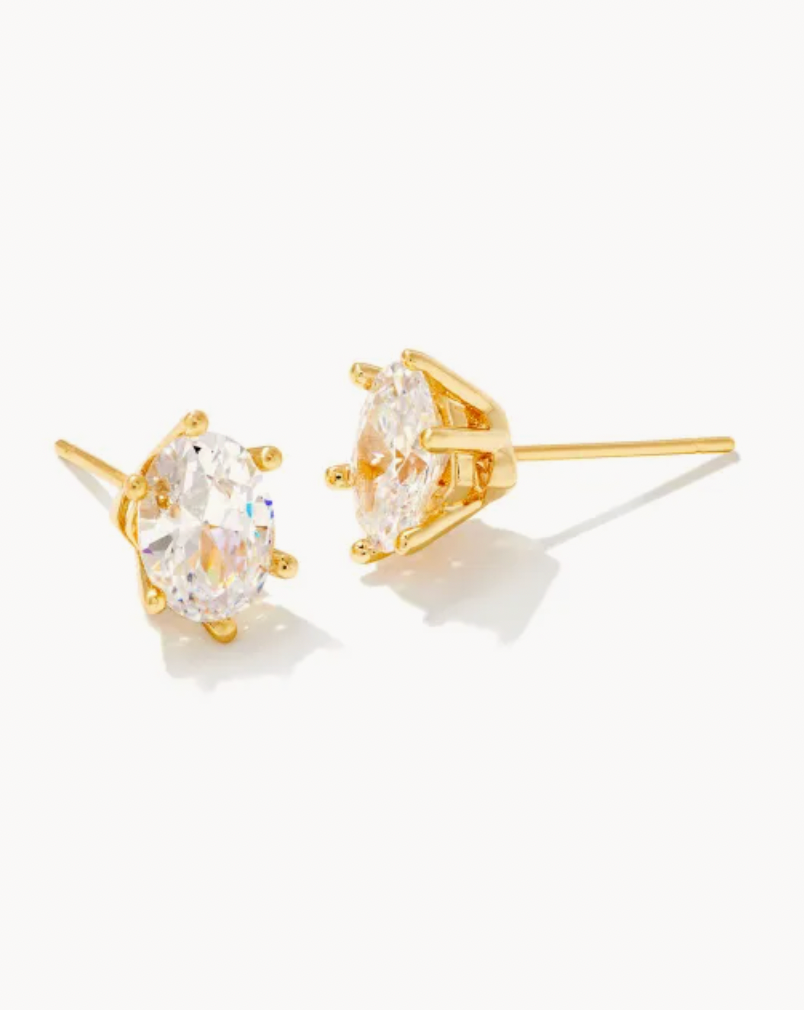 Cailin Gold Crystal Stud Earrings Jewelry Kendra Scott   