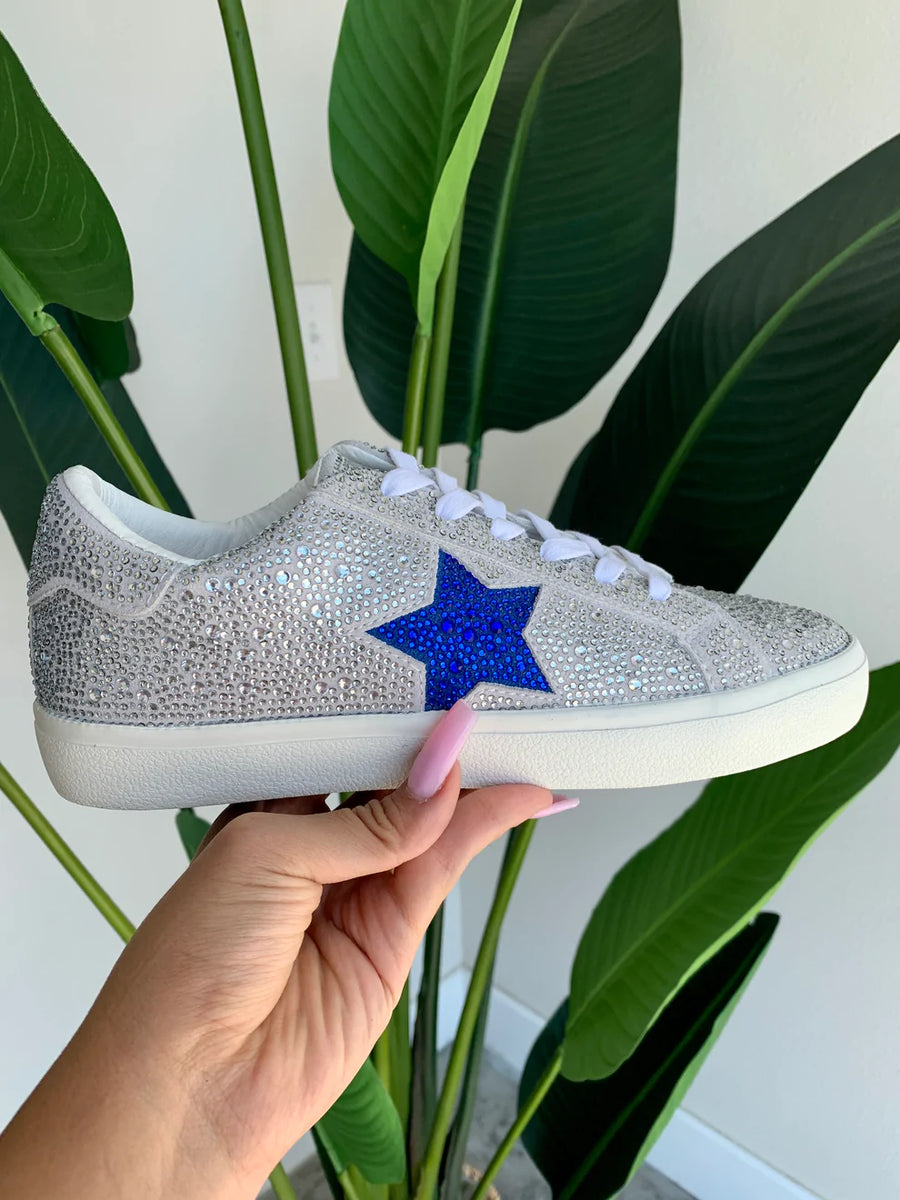 Royal blue sale glitter sneakers