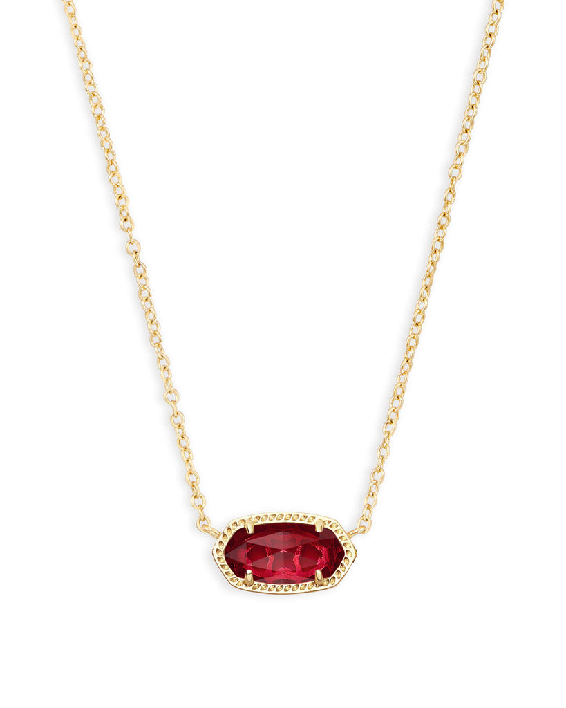 Elisa Necklace Birthstones Jewelry Kendra Scott Gold Clear Berry (January)  