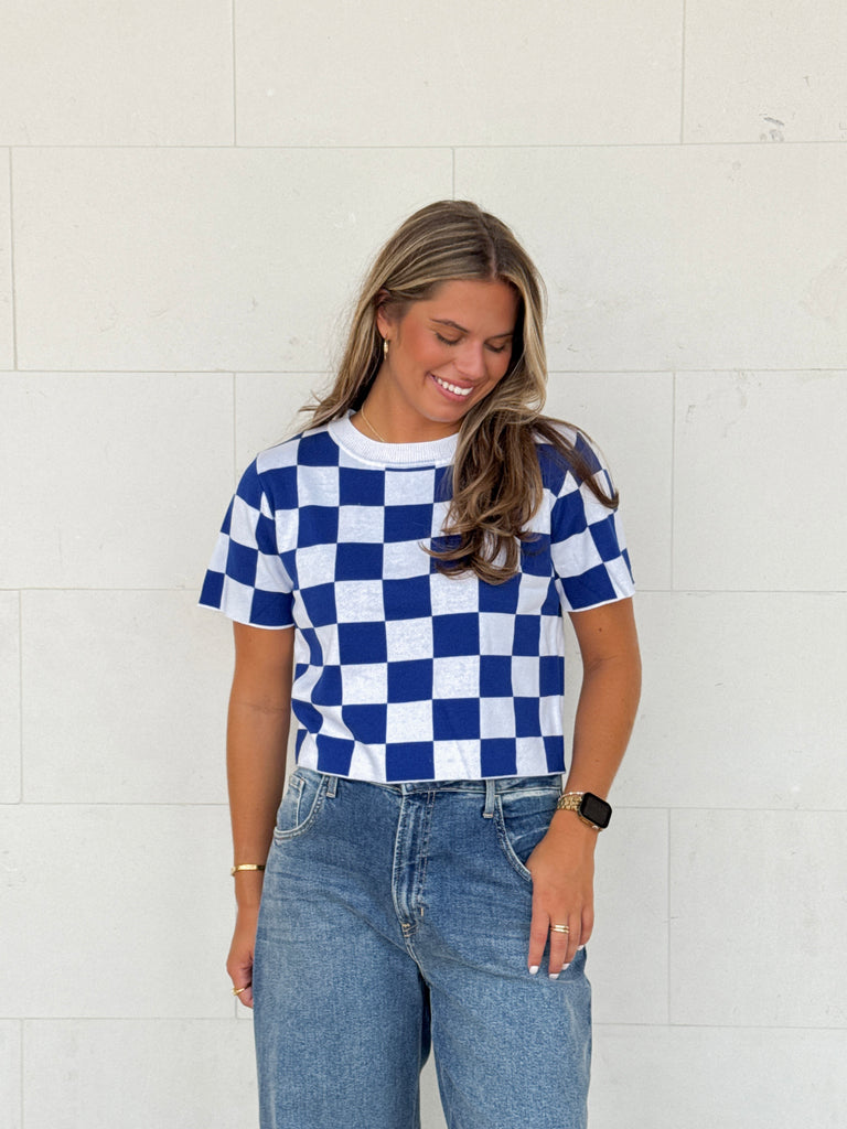 Check Mate Top Clothing Sparkle City