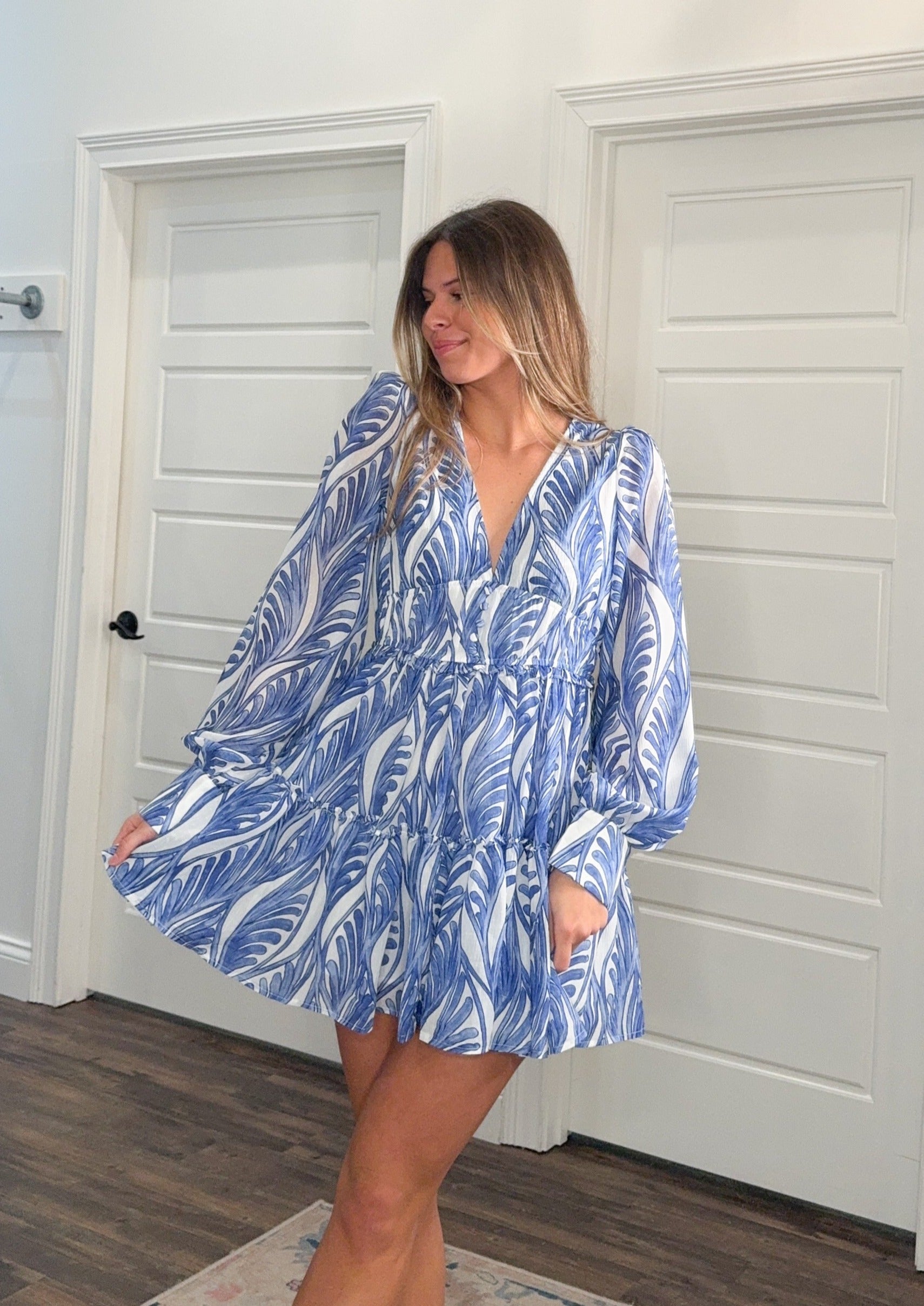 Capri Blue Dress Peacocks & Pearls Lexington Capri Blue Dress Peacocks & Pearls Lexington