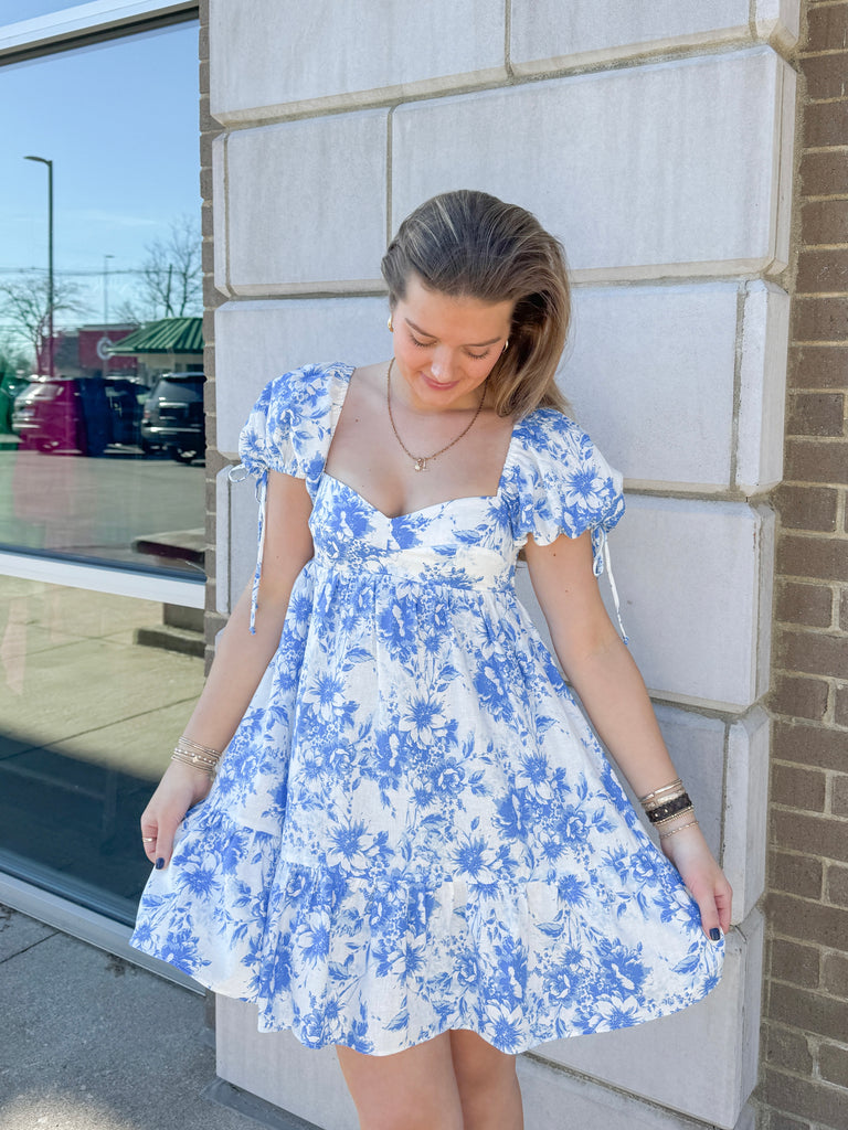 Hailey Floral Baby Doll Dress Clothing Peacocks & Pearls Lexington