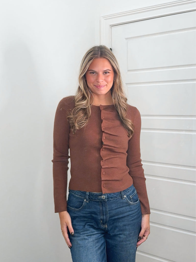 Button Me Up Knit Top Clothing Peacocks & Pearls Lexington