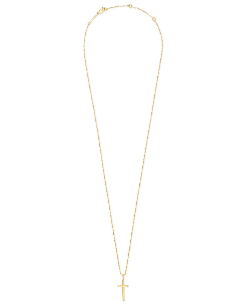 Cross Charm Necklace 18K Gold Vermeil Jewelry Kendra Scott   