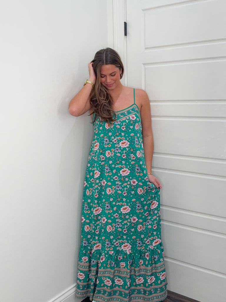 Tali Floral Maxi Dress Clothing Peacocks & Pearls Lexington