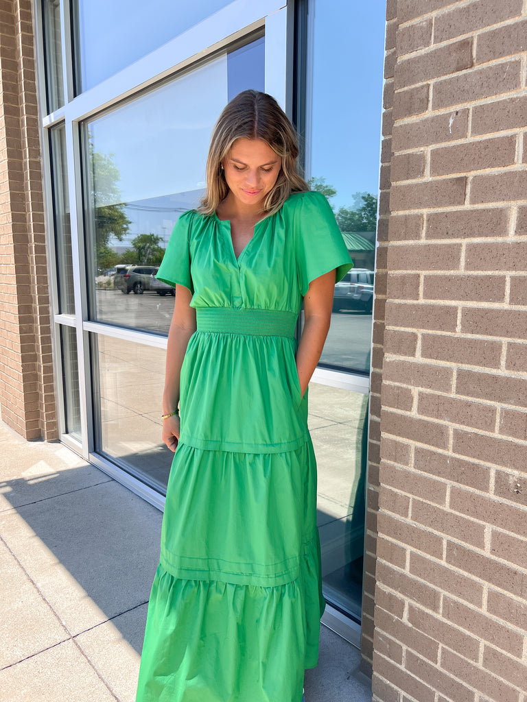 Cider Palmer Poplin Maxi Dress