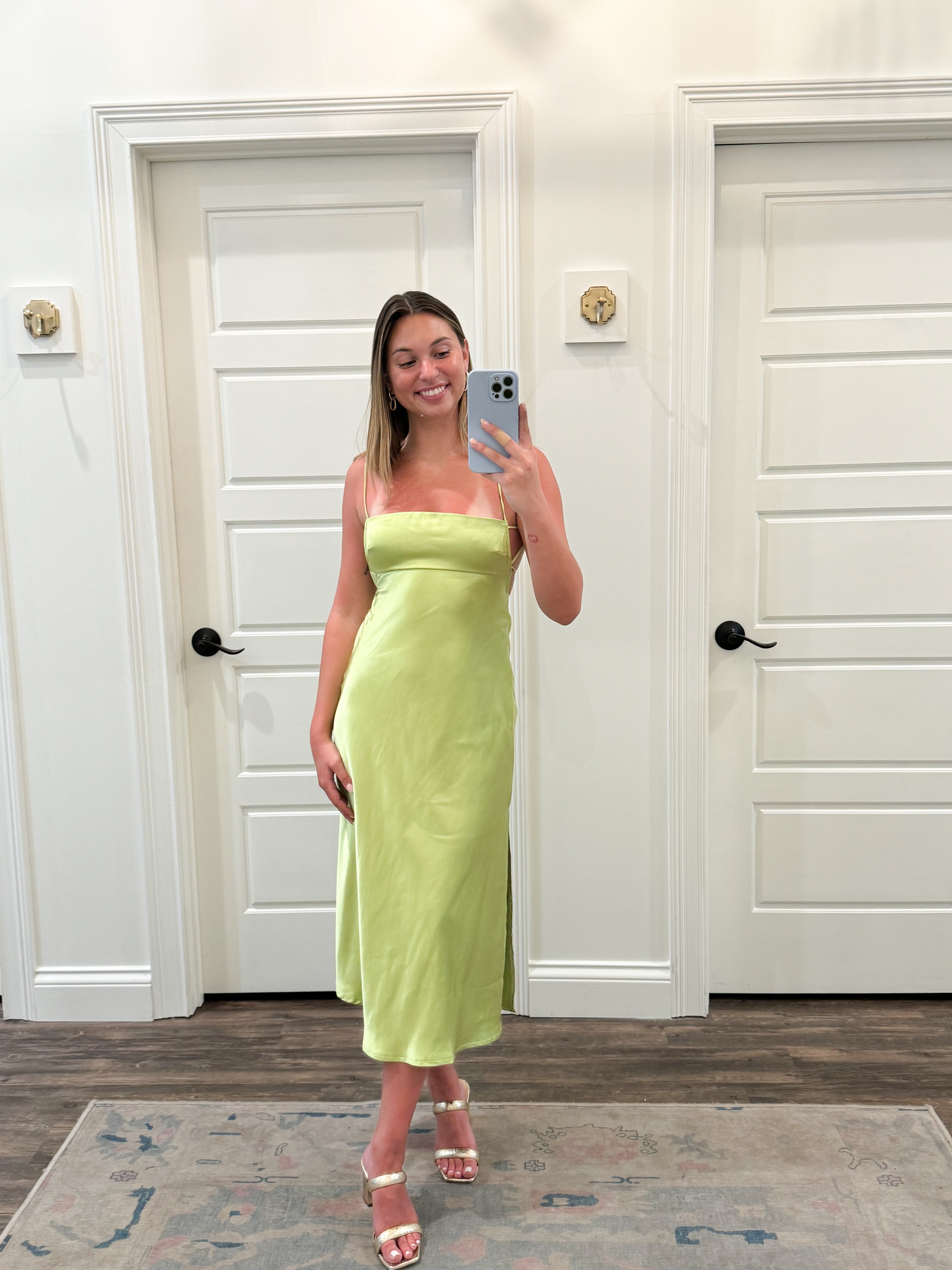 Totally Tinkerbell Satin Dress Peacocks & Pearls Lexington Totally Tinkerbell Satin Dress Peacocks & Pearls Lexington