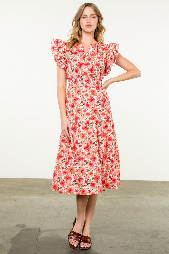 Blossom Breeze Midi Dress Clothing Peacocks & Pearls Lexington