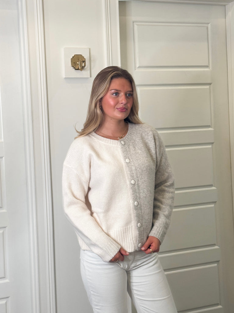 The Split Tone Knit Cardigan Clothing Peacocks & Pearls Lexington