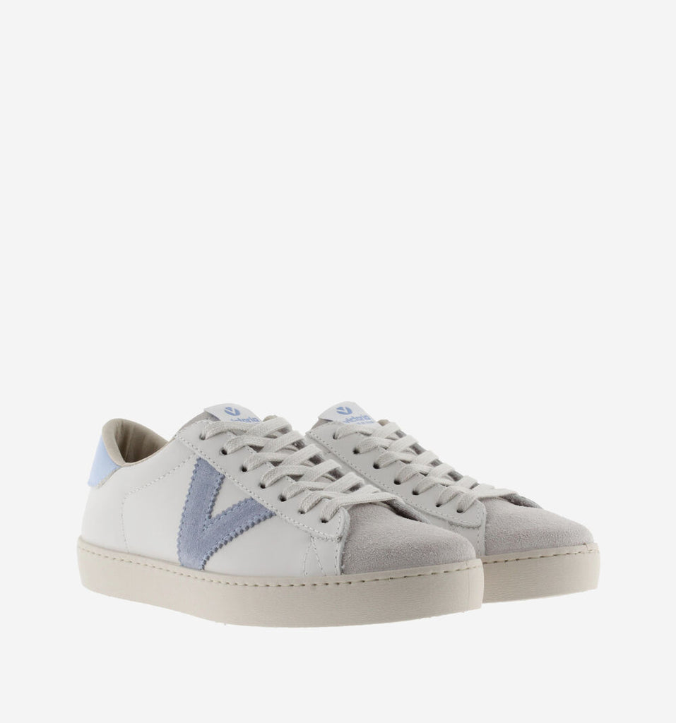 Berlin Leather Blue Sneaker Clothing Victoria   