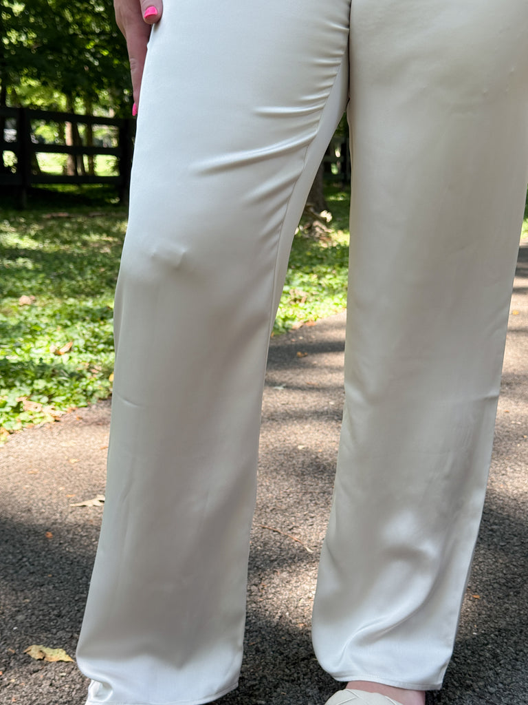 Pearl Glow Satin Pant Clothing Peacocks & Pearls Lexington