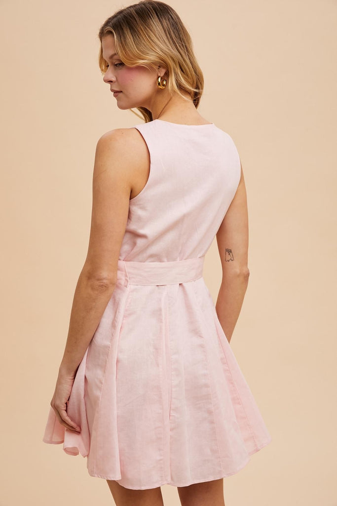 Blush Breeze Linen Dress Blush Breeze Linen Dress