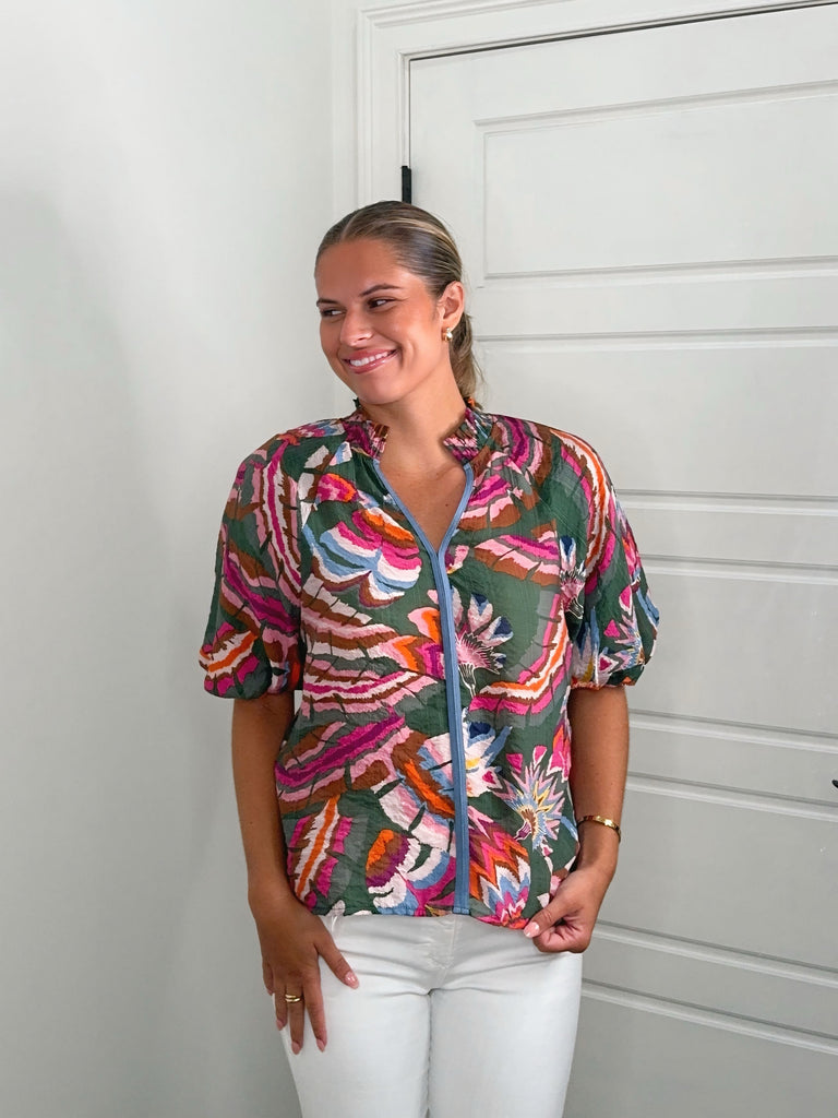 Wild Gardenia Top Clothing Peacocks & Pearls Lexington