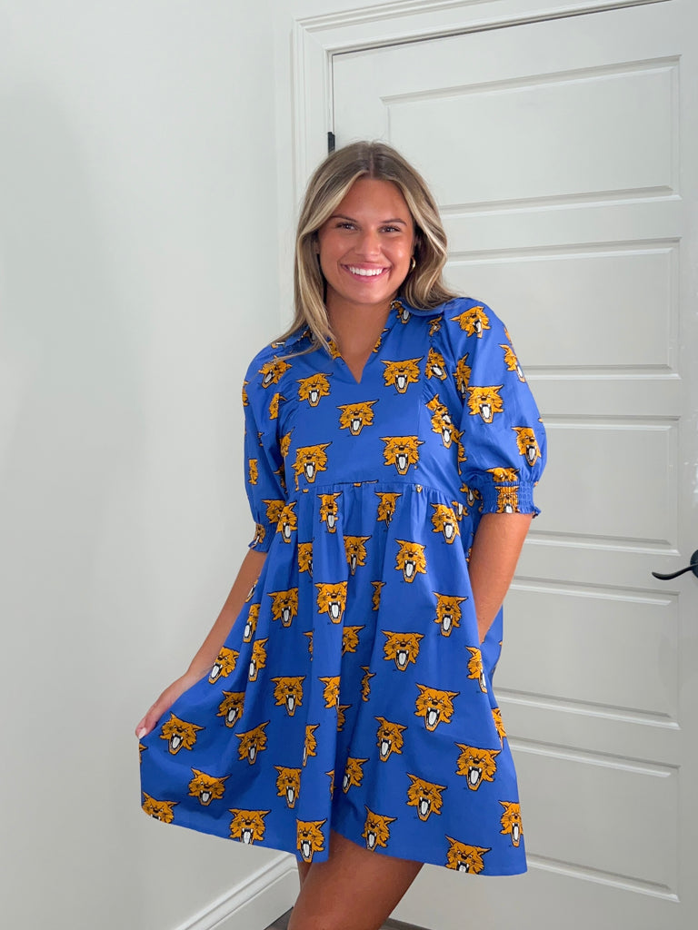 The KY Wildcat Poplin Dress Clothing Peacocks & Pearls Lexington   