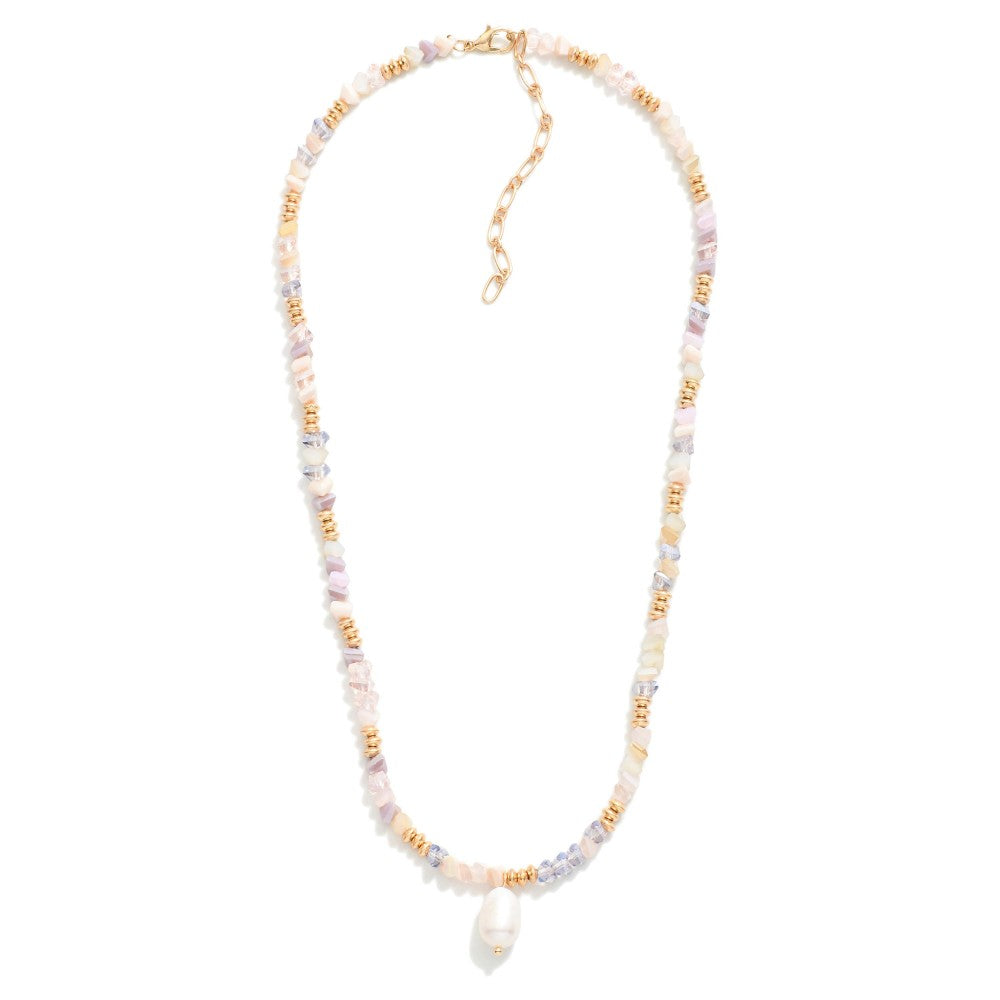 Pastel Beaded Necklace With Pearl Jewelry Peacocks & Pearls Lexington