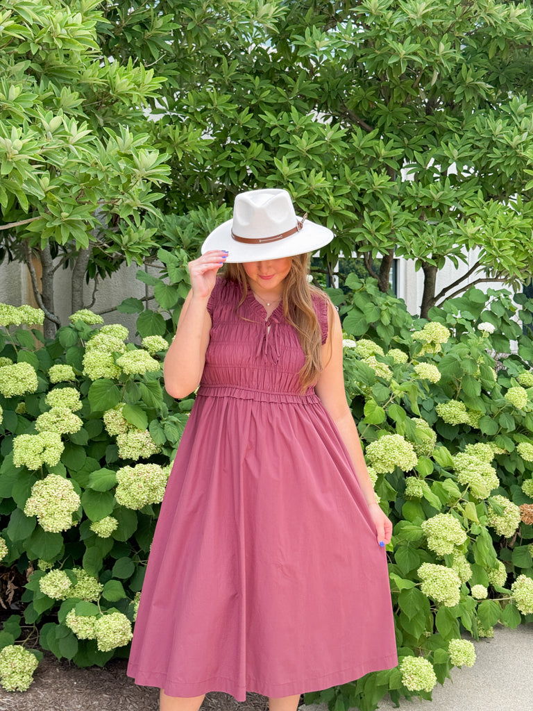 Sweet Merlot Midi Dress Clothing Peacocks & Pearls Lexington