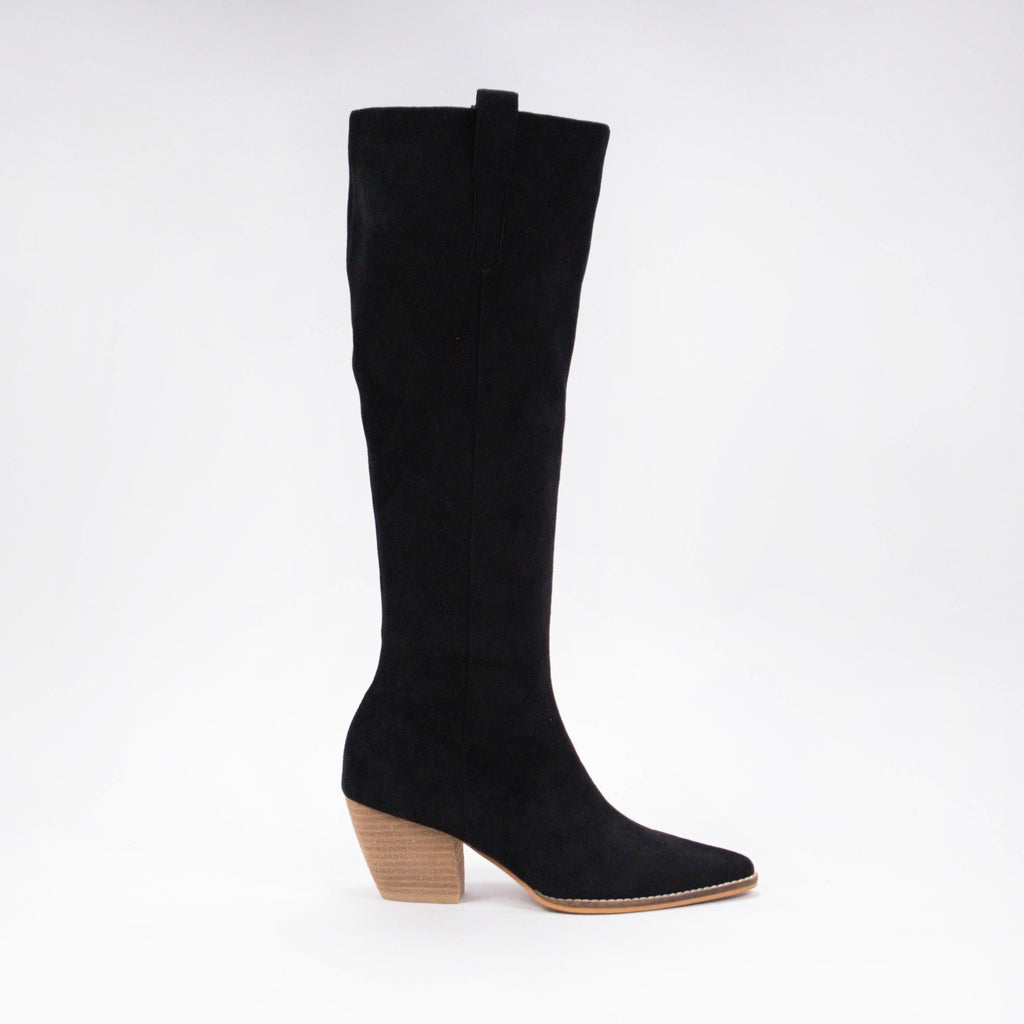 Birkin Suede Tall Boots Shoes CCOCCI Black 5.5 