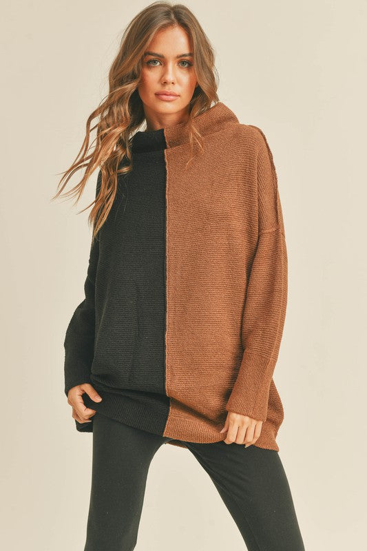 Cool In Color Block Sweater Clothing Miou Muse   