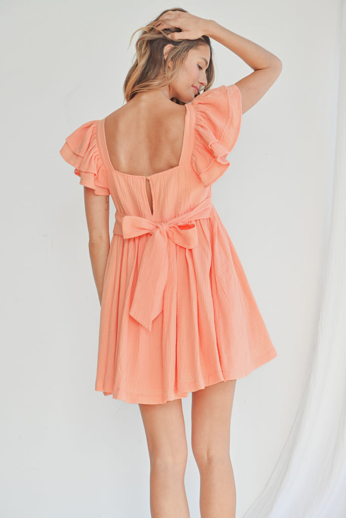 melon cocktail dress Alexandra Dress