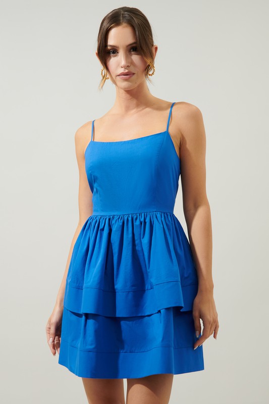 Royal Blue Spaghetti Strap Tiered Layered Dress Peacocks & Pearls Lexington Royal Blue Spaghetti Strap Tiered Layered Dress Peacocks & Pearls Lexington